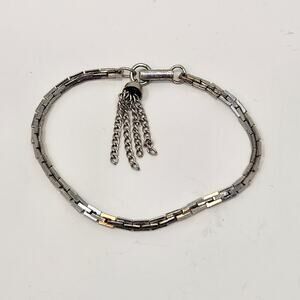 Sarah Coventry Bostonian Classic Silver Tone Tassel Chain Bracelet Vintage 1975